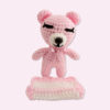 sleeping teddy pink